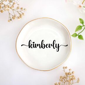 JoycuFF Lauren Jewelry Holder Gifts for Women, Personalized Name Gifts for Women, Birthday Bridesmaid Gifts for Women Best Friends for Wedding Day Mothers Day Anniversary Valentines Day in Kuwait