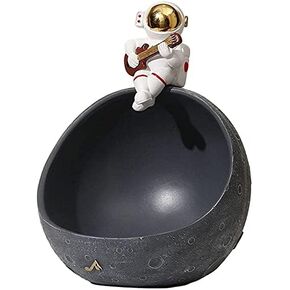 Astronaut Key Storage Bowl Space Candy Dish Jewelry Earrings Holder for Home Living Room Desktop Decoration - Grey