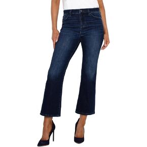 Liverpool Women's Hannah Cropped Flare Mid Rise Stretch Denim in Upland