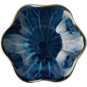 Leaf Flower Trinket Dish, Four Leaf Clover Ceramic Ring Holder, Lotus Leaf Jewelry Decorative Trinket Tray Plate Gifts for Women (Purple - Lotus Leaf)