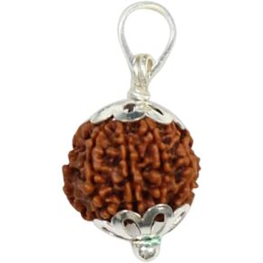 NAISHA Himalayan 10 Mukhi Rudraksha Bead، 100% قلادة بذور Rudraksha الأصلية والمعتمدة بنسبة 100%، خرزة Rudraksha بوجا/الصلاة/التأمل in Kuwait