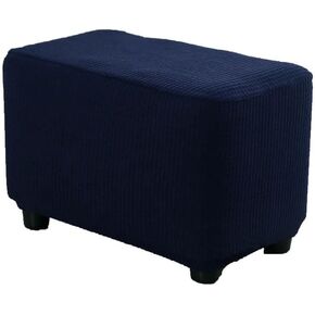 Ottoman Cover Rectangular, Small Rectangle Ottoman Slipcover, Stretch Ottoman Footstool Slip Covers, Water-Resistant