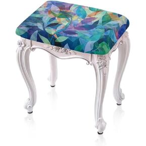 Elastic Barstools Seat Cover Comfortable Stool Slipcovers Rectangle Set of 2 Bench Seat Protector Backless Bar Stool Covers, Galaxy Tropical Palm Tree