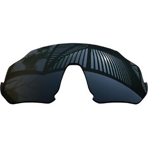 UV Protection Polarized Replacement Lenses for Oakley Flight Jacket OO9401 Sunglasses Frame - Solid Black Polarized
