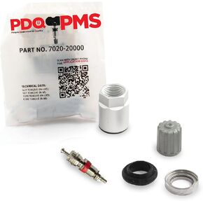 Wheel Accessories Parts TPMS Service Kits | 12 Pack | Grommet Nut Washer Core Cap | Fits BMW | Chevrolet |Honda Equivalent to 7020 | 20000 | Used for OE Sensors 13598775 | 31341893 | 36106856209