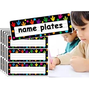 Classroom Name Plates Stickers,Back to School Writable Name Tags for Students,Teachers,7x2 Inch Bulletin Board Labels,60 Pcs Per Pack