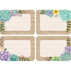 Teacher Created Resources Rustic Bloom Name Tags/Labels, Multi-Pack 3.5 x 2.5 inch