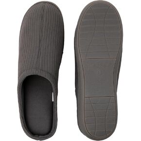 Brookstone Classic Comfort Memory Foam Slippers - Men's Memory Foam Indoor Slippers - Warm & Comfortable Cozy Slippers for Men - Soft Plush Lining, Non-Slip Sole Indoor Slippers in Kuwait
