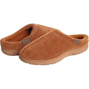 Weatherproof Vintage Clog Memory Foam Slippers for Mens - Cozy Lightweight Indoor Outdoor Mens Slippers with Durable Non-Slip Sole
