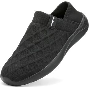 KUBUA Mens Slippers Indoor Lightweight House Shoes Outdoor Breathable Slip on Loafers