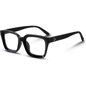 Classic Square Thick Frame Glasses Fashion Non Prescription Clear Lens Fake Eyewear for Women men