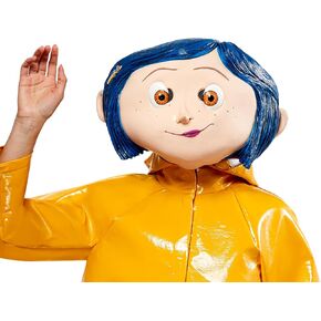 Rubie's Adult Coraline Deluxe Overhead Latex Mask, As Shown, One Size