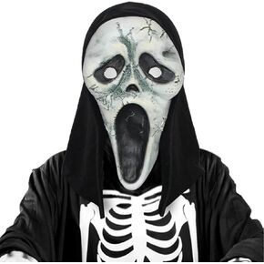 Halloween Ghost Face Mask, Scary Scream Mask, Skull Face Mask for Adult, Horror Mask for Cosplay Decoration Prop
