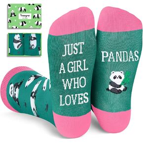 HAPPYPOP Funny Panda Gifts for Women Girls - Panda Socks Panda Gifts for Teens, Panda Stocking Stuffers for Her