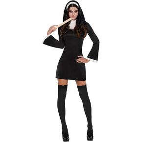 Nun Costume Women Adult Nun Halloween costumes Naughty Cosplay Sinful Sister Church Look Nun Habit