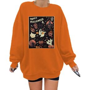 UNIQUEONE Halloween Sweatshirt Oversized Vintage Halloween Sweatshirts Hocus Pocus Long Sleeve Crewneck Tops