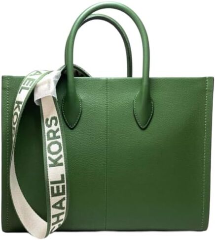 Michael Kors Mirella Medium Fern Green Pebbled Leather Satchel Crossbody Bag 35S4G7ZT2L in Saudi Arabia