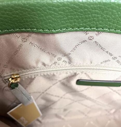 Michael Kors Mirella Medium Fern Green Pebbled Leather Satchel Crossbody Bag 35S4G7ZT2L in Saudi Arabia