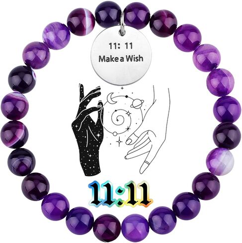 11:11 Make A Wish Bracelet Angel Number Bracelet Spiritual Jewelry Wishing Bracelet for Women,Lucky Numerology Bracelet in Saudi Arabia