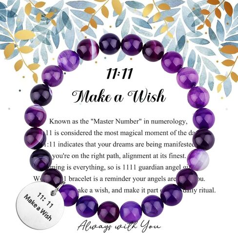 11:11 Make A Wish Bracelet Angel Number Bracelet Spiritual Jewelry Wishing Bracelet for Women,Lucky Numerology Bracelet in Saudi Arabia