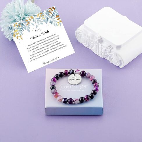 11:11 Make A Wish Bracelet Angel Number Bracelet Spiritual Jewelry Wishing Bracelet for Women,Lucky Numerology Bracelet in Saudi Arabia