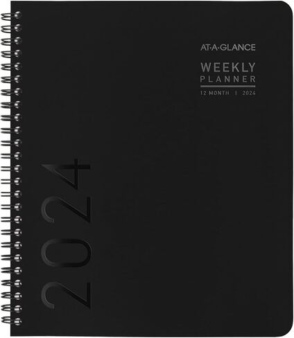 AT-A-GLANCE 2025 Planner, Weekly & Monthly, 7" x 8-3/4", Medium, Contemporary Lite, Black (7054XL0525) in Saudi Arabia