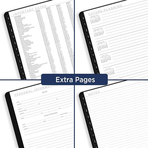 AT-A-GLANCE 2025 Planner, Weekly & Monthly, 7" x 8-3/4", Medium, Contemporary Lite, Black (7054XL0525) in Saudi Arabia