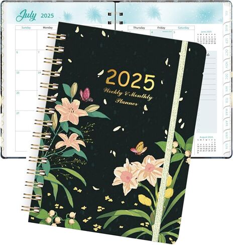 2025 Planner Weekly and Monthly, 6.1x8.5 Inch Planner with January 2025 - December 2025, Anti-Ink Bleed, Durable Hardcover with Double Wire Binding in Saudi Arabia
