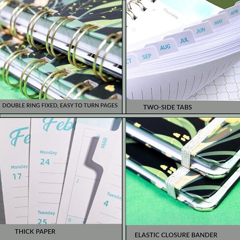 2025 Planner Weekly and Monthly, 6.1x8.5 Inch Planner with January 2025 - December 2025, Anti-Ink Bleed, Durable Hardcover with Double Wire Binding in Saudi Arabia