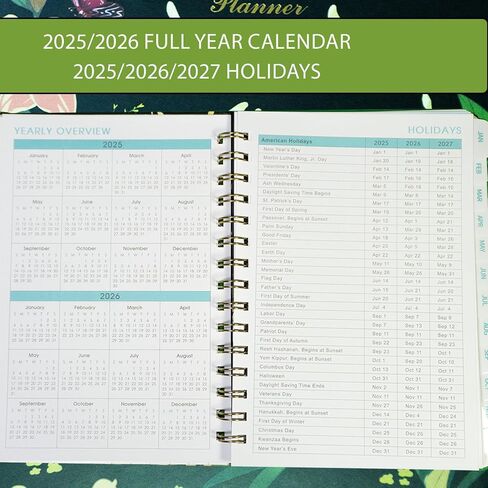 2025 Planner Weekly and Monthly, 6.1x8.5 Inch Planner with January 2025 - December 2025, Anti-Ink Bleed, Durable Hardcover with Double Wire Binding in Saudi Arabia
