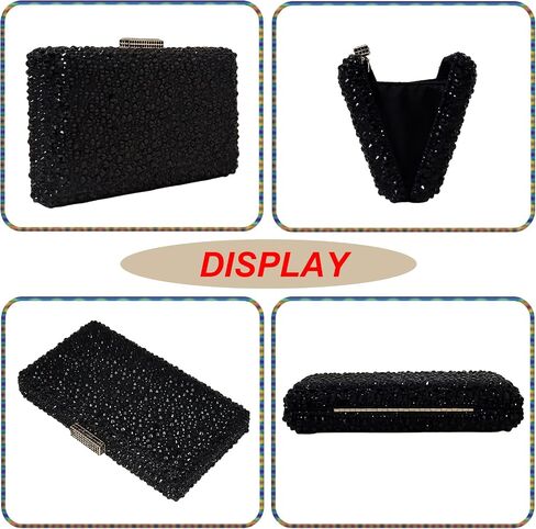 HUANG ZHUANG Sparkly Gem Clutch Rhinestone Handbags Crystal Purse For Women Party Purse Wedding Evening Bag in Saudi Arabia