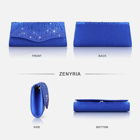Women Evening Clutch Bags Satin Rhinestone Fromal Party Purse for Wedding Cocktail Prom Clutches in Saudi Arabia