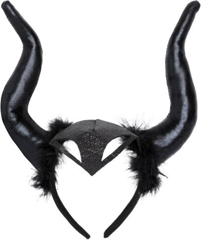 XPlanet Queen Horns Deluxe Cosplay زي قرون الهالوين الأسود قناع الدعائم ديكور المنزل in Saudi Arabia