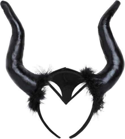 XPlanet Queen Horns Deluxe Cosplay زي قرون الهالوين الأسود قناع الدعائم ديكور المنزل in Saudi Arabia