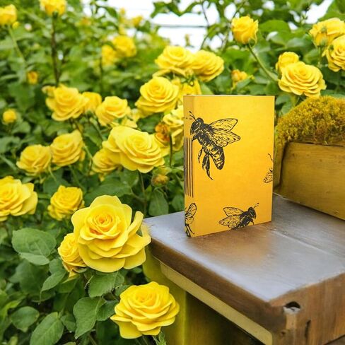 Kathmandu Valley Co. Nepali Keeper Journal with Handmade Lokta Paper. Made in Nepal. (6x9 Inches, Busy Bee) in Kuwait