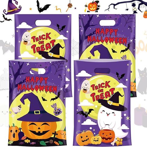 Elanket 40 Pack Easter Treat Bags,Plastic Easter Bags With Handles Bunny Party Favor, Gift Goodie Bag Bulk,Candy Treat Bag For Kids Eggs Hunt Basket Essentials Birthday in Kuwait