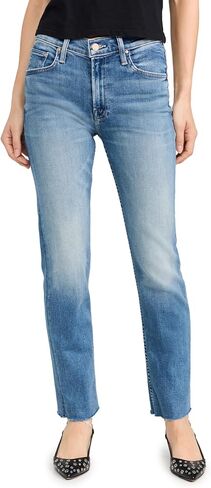 MOTHER Women's The Mid Rise Rider Flood Fray Jeans in Saudi Arabia