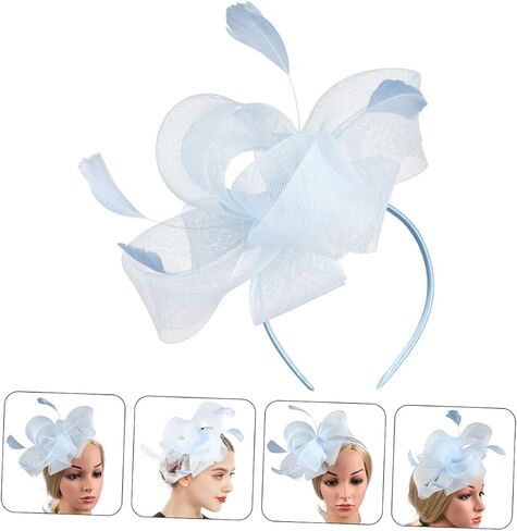 Fascinators Hat for Women Tea Party, Cocktail Mesh Feather Headband Clip Fascinators in Saudi Arabia
