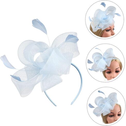 Fascinators Hat for Women Tea Party, Cocktail Mesh Feather Headband Clip Fascinators in Saudi Arabia