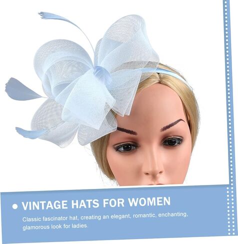 Fascinators Hat for Women Tea Party, Cocktail Mesh Feather Headband Clip Fascinators in Saudi Arabia