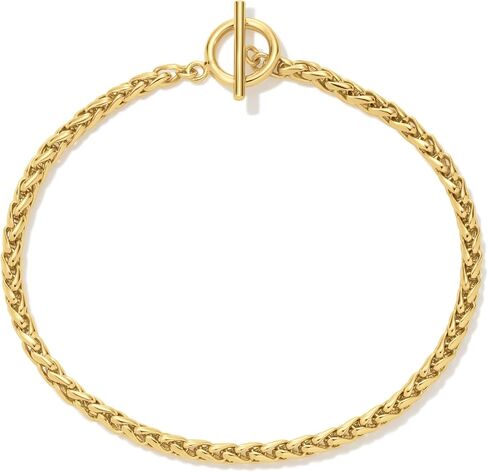 Amazon Essentials 14k Gold Plated or Silver Plated Braided Chain Bracelet 7.5" in Saudi Arabia