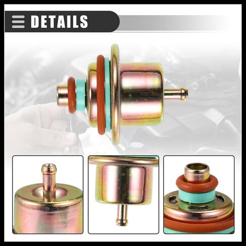 Fuel Injection Pressure Regulator, Fuel Pressure Regulator Gas, for Jeep Wrangler 1991-1995, Metal, with Ring, 12460604, Bronze Tone Durable Material in Saudi Arabia