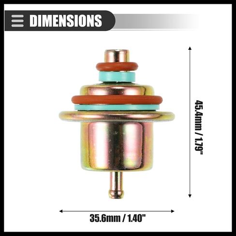 Fuel Injection Pressure Regulator, Fuel Pressure Regulator Gas, for Jeep Wrangler 1991-1995, Metal, with Ring, 12460604, Bronze Tone Durable Material in Saudi Arabia