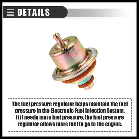 Fuel Injection Pressure Regulator, Fuel Pressure Regulator Gas, for Jeep Wrangler 1991-1995, Metal, with Ring, 12460604, Bronze Tone Durable Material in Saudi Arabia