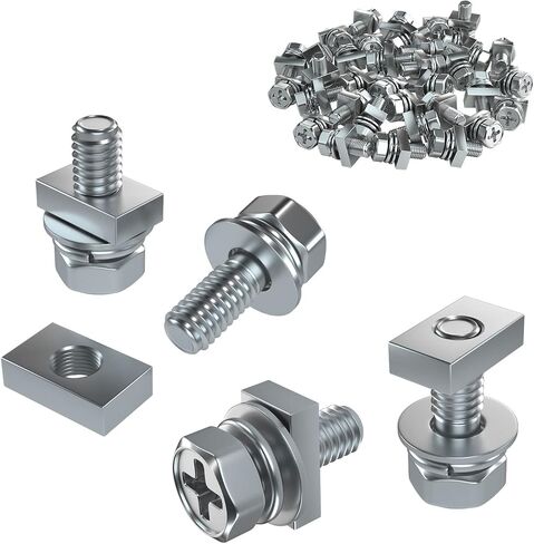Motorcycle Battery Terminal Bolts and Nuts,12 Pack M6 x 12 mm Bolt Square Nut Kit, 304 Stainless Steel Screws and Nuts for ATV, UTV Bike Scooter (M6x12-12Pack) in Kuwait
