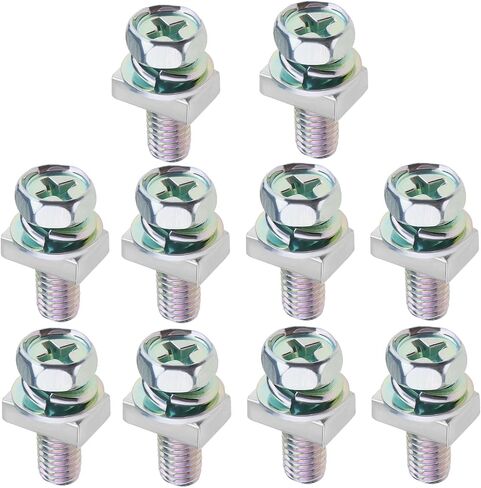 SING F LTD 10 قطع من براغي وصواميل بطارية الدراجة النارية مجموعة من الصلب الكربوني للبطارية M5x14mm مسامير وصواميل مربعة للدراجات النارية ATV سكوتر إصلاحات مشاريع DIY in Saudi Arabia