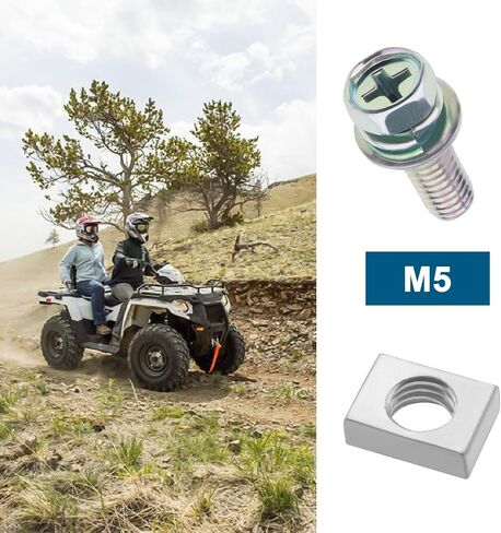 SING F LTD 10 قطع من براغي وصواميل بطارية الدراجة النارية مجموعة من الصلب الكربوني للبطارية M5x14mm مسامير وصواميل مربعة للدراجات النارية ATV سكوتر إصلاحات مشاريع DIY in Saudi Arabia