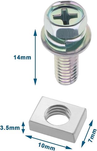 SING F LTD 10 قطع من براغي وصواميل بطارية الدراجة النارية مجموعة من الصلب الكربوني للبطارية M5x14mm مسامير وصواميل مربعة للدراجات النارية ATV سكوتر إصلاحات مشاريع DIY in Saudi Arabia
