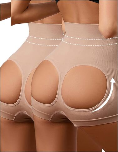 High Waisted Body Shaper Shorts Cut Out Shapewear for Women Tummy Control Hip Enhancer Underwear in Saudi Arabia
