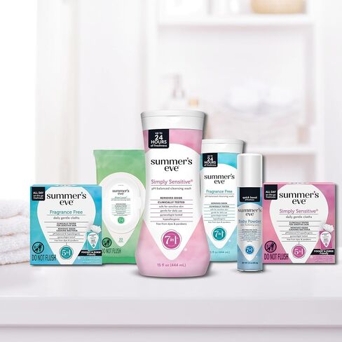 Summer's Eve, Ultimate Odor Control, Daily Feminine Wipes with Boric Acid, Removes Odor, On-the-go Body Wipes with pH Balance, 12 ct in Kuwait